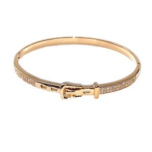 White Crystals Belt Cuff Bracelet